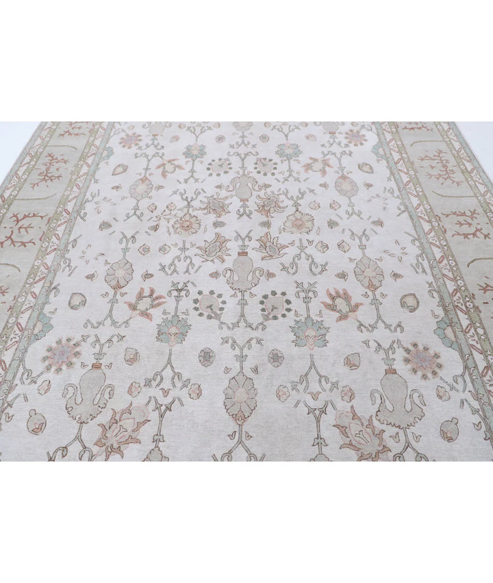 Ivory Afghan Ariana Rug 8' 7" x 10' 10" Hand-Knotted | No. AT94171