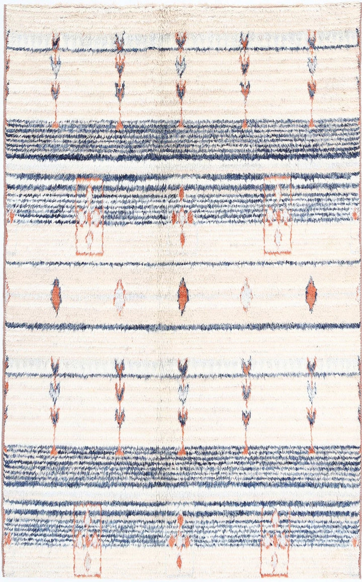 Afghan Tribal Rug 4' 11" x 8' 4" Hand-Knotted | No. AT94268
