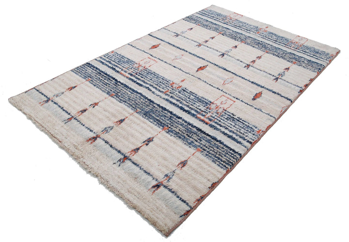 Afghan Tribal Rug 4' 11" x 8' 4" Hand-Knotted | No. AT94268