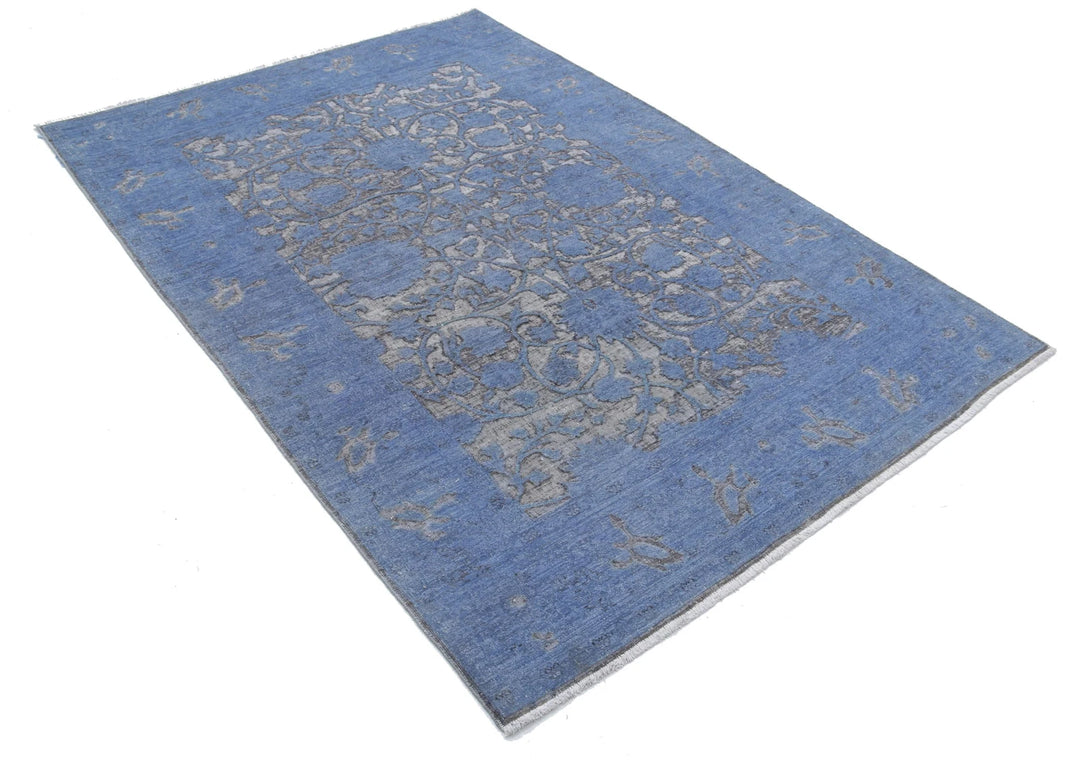 Afghan Oriental Rug 4' 10" x 6' 11" Hand-Knotted | No. AT94315