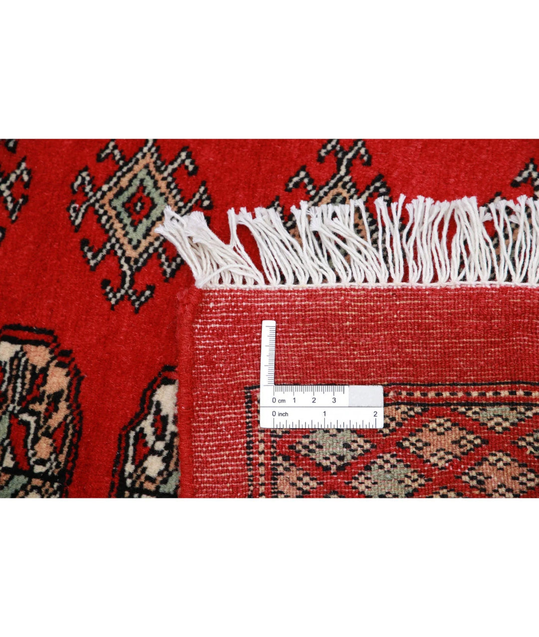 Red Pakistani Bokhara Rug 6' 0" x 8' 10" Hand-Knotted | No. AT944006
