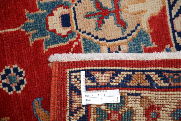 Red Afghan Oriental Rug 3' 1" x 4' 8" Hand-Knotted | No. AT94476