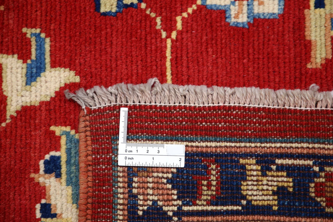 Red Afghan Ziegler Rug 6' 8" x 10' 4" Hand-Knotted | No. AT94521