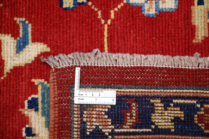 Red Afghan Ziegler Rug 6' 8" x 10' 4" Hand-Knotted | No. AT94521