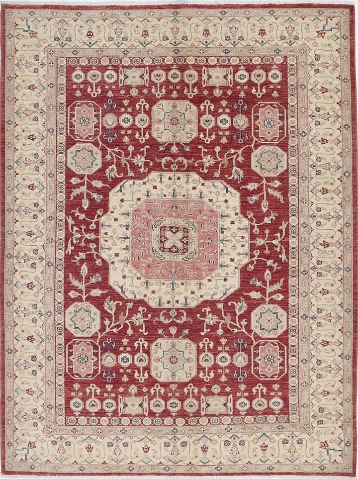 Afghan Ziegler Farhan Rug 5' 9" x 7' 5" Hand-Knotted | No. AT94522