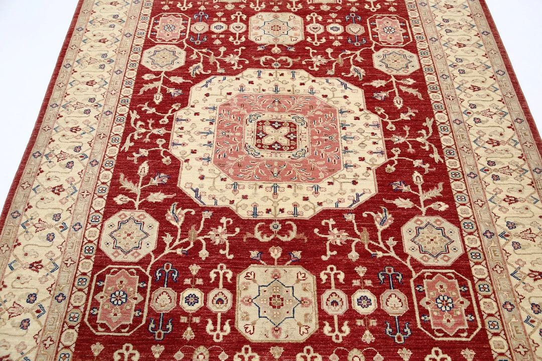 Afghan Ziegler Farhan Rug 5' 9" x 7' 5" Hand-Knotted | No. AT94522