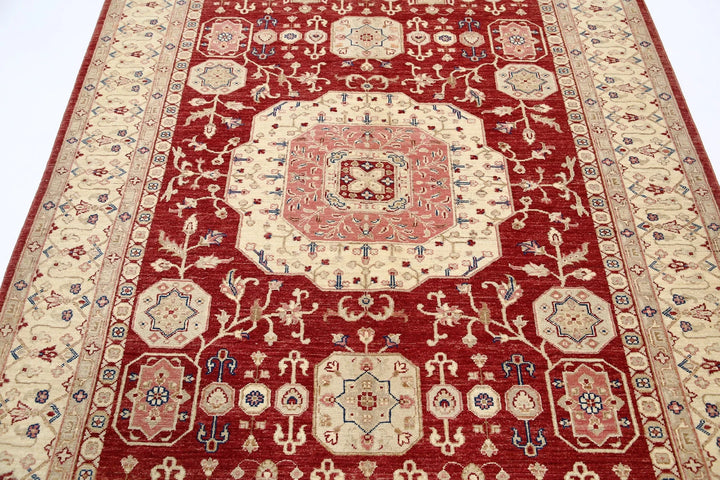 Afghan Ziegler Farhan Rug 5' 9" x 7' 5" Hand-Knotted | No. AT94522