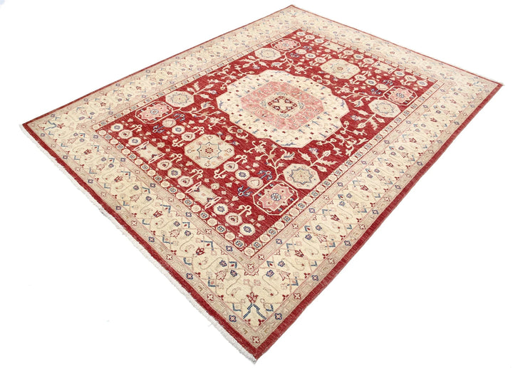 Afghan Ziegler Farhan Rug 5' 9" x 7' 5" Hand-Knotted | No. AT94522