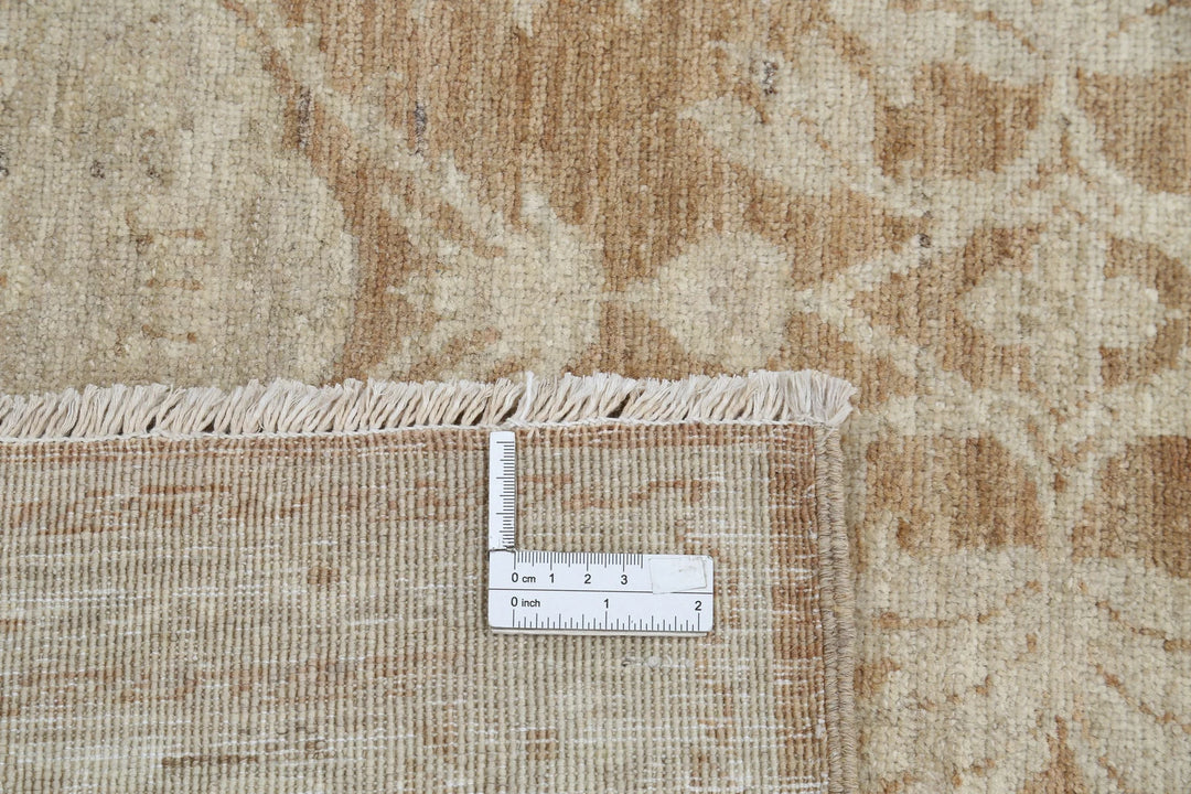Ivory Afghan Serenity Rug 8' 1" x 10' 11" Hand-Knotted | No. AT94584