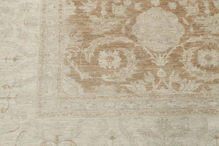 Ivory Afghan Serenity Rug 8' 1" x 10' 11" Hand-Knotted | No. AT94584