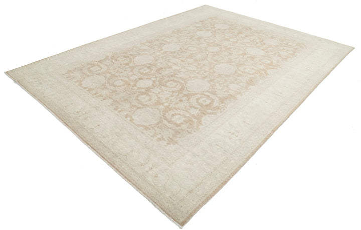 Ivory Afghan Serenity Rug 8' 1" x 10' 11" Hand-Knotted | No. AT94584