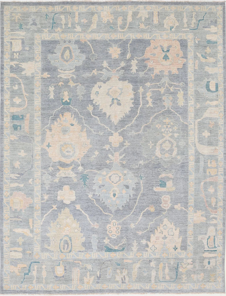 Afghan Oushak Rug 8' 11" x 11' 7" Hand-Knotted | No. AT94667