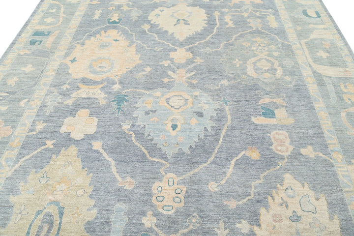 Afghan Oushak Rug 8' 11" x 11' 7" Hand-Knotted | No. AT94667