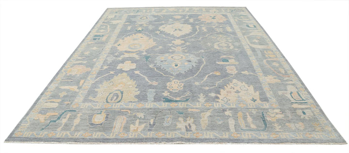 Afghan Oushak Rug 8' 11" x 11' 7" Hand-Knotted | No. AT94667