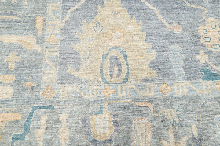 Afghan Oushak Rug 8' 11" x 11' 7" Hand-Knotted | No. AT94667