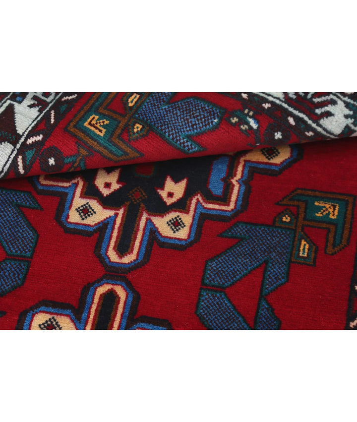 Red Afghan Baluchi Rug 2' 9" x 4' 11" Hand-Knotted | No. AT94703