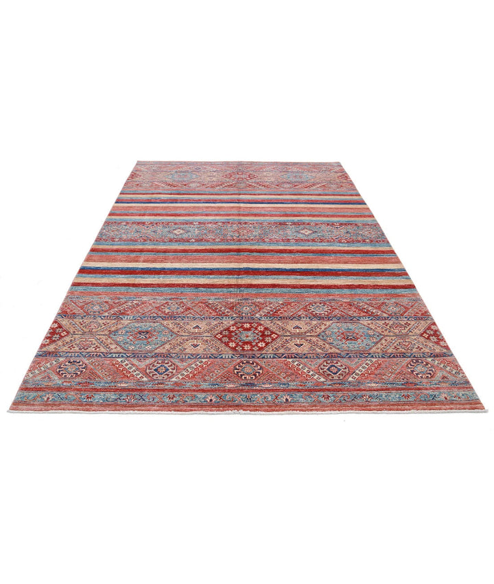 Afghan Khurjeen Rug 6' 7" x 9' 8" Hand-Knotted | No. AT94717