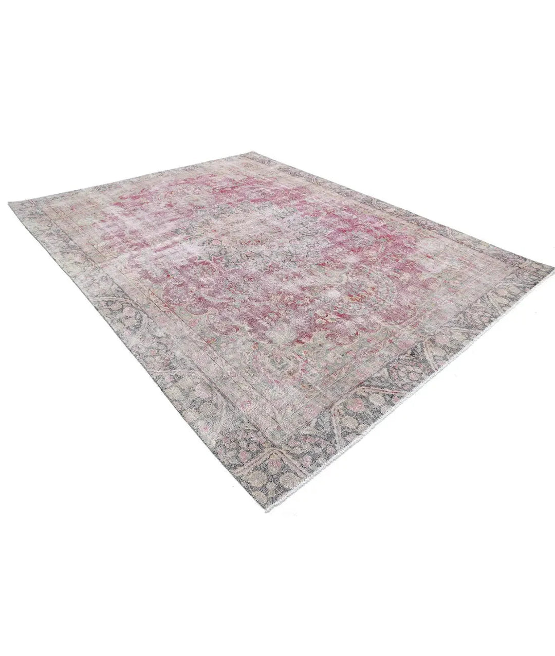 Persian Kerman Vintage Rug 8' 5" x 11' 2" Hand-Knotted | No. AT94958
