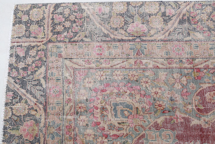 Persian Kerman Vintage Rug 8' 5" x 11' 2" Hand-Knotted | No. AT94958