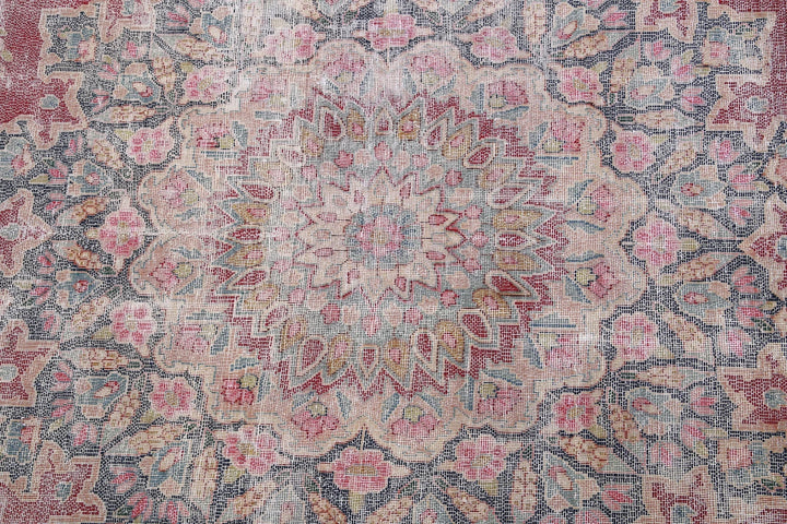 Persian Kerman Vintage Rug 8' 5" x 11' 2" Hand-Knotted | No. AT94958