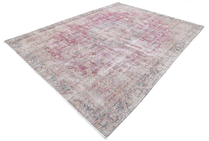 Persian Kerman Vintage Rug 8' 5" x 11' 2" Hand-Knotted | No. AT94958