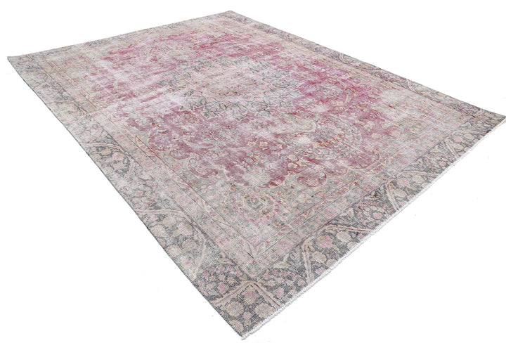 Persian Kerman Vintage Rug 8' 5" x 11' 2" Hand-Knotted | No. AT94958
