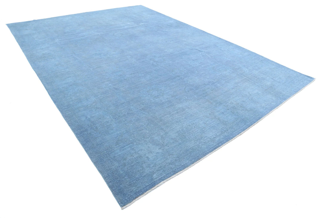 Blue Afghan Overdye Rug 9' 9" x 13' 8" Hand-Knotted | No. AT94993