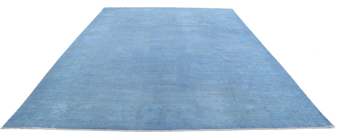 Blue Afghan Overdye Rug 9' 9" x 13' 8" Hand-Knotted | No. AT94993