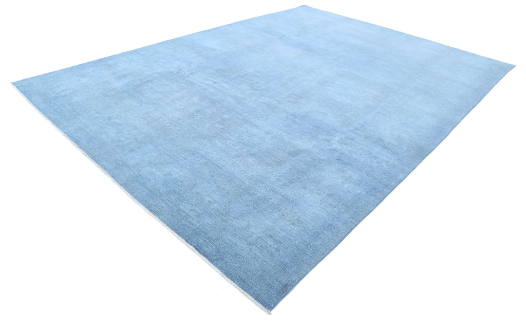 Blue Afghan Overdye Rug 9' 9" x 13' 8" Hand-Knotted | No. AT94993