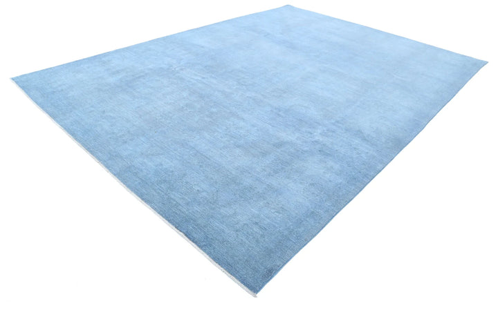Blue Afghan Overdye Rug 9' 9" x 13' 8" Hand-Knotted | No. AT94993