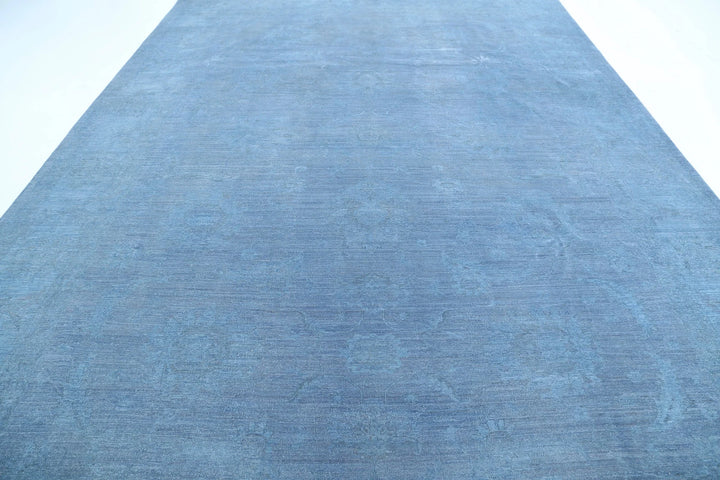 Blue Afghan Overdye Rug 9' 9" x 13' 8" Hand-Knotted | No. AT94993