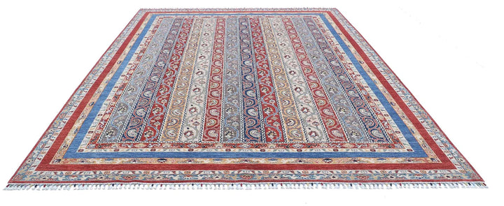 Afghan Shaal Rug 8' 11" x 11' 7" Hand-Knotted | No. AT95065