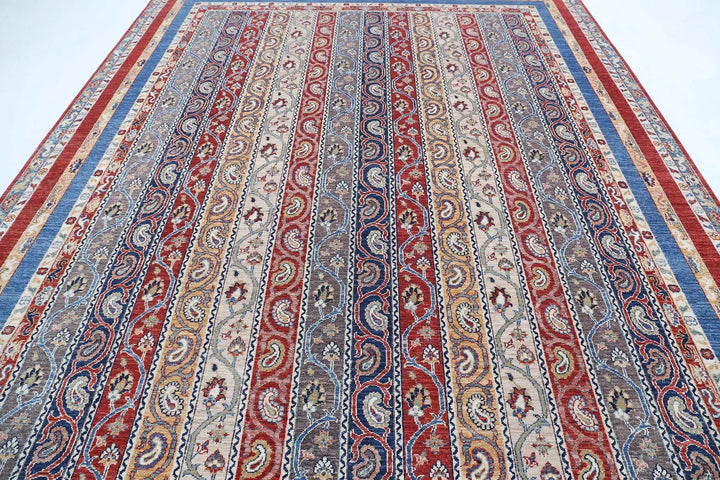 Afghan Shaal Rug 8' 11" x 11' 7" Hand-Knotted | No. AT95065