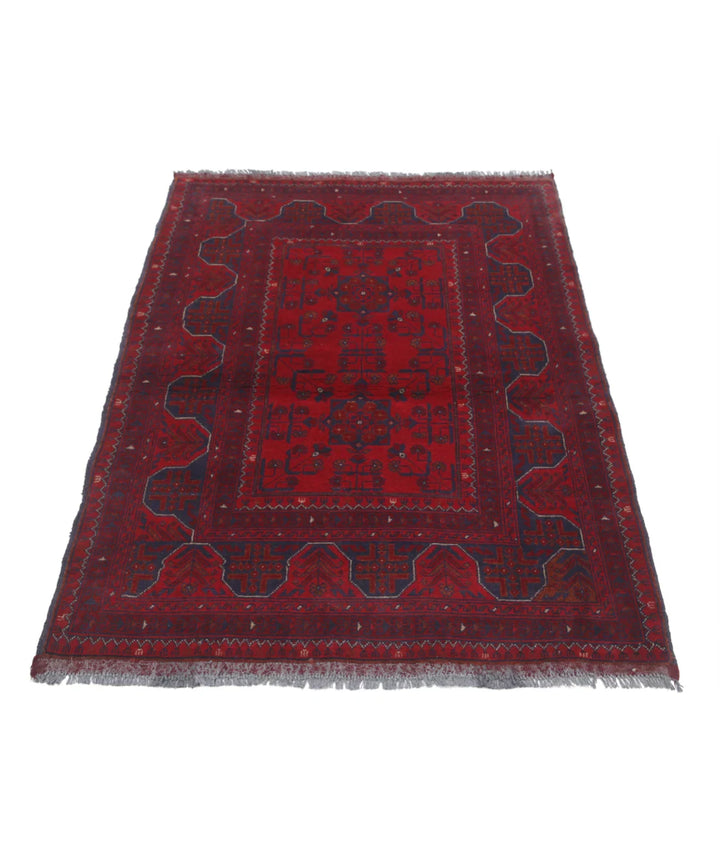 Afghan Khal Muhammadi Rug 3' 6" x 4' 10" Hand-Knotted | No. AT95066