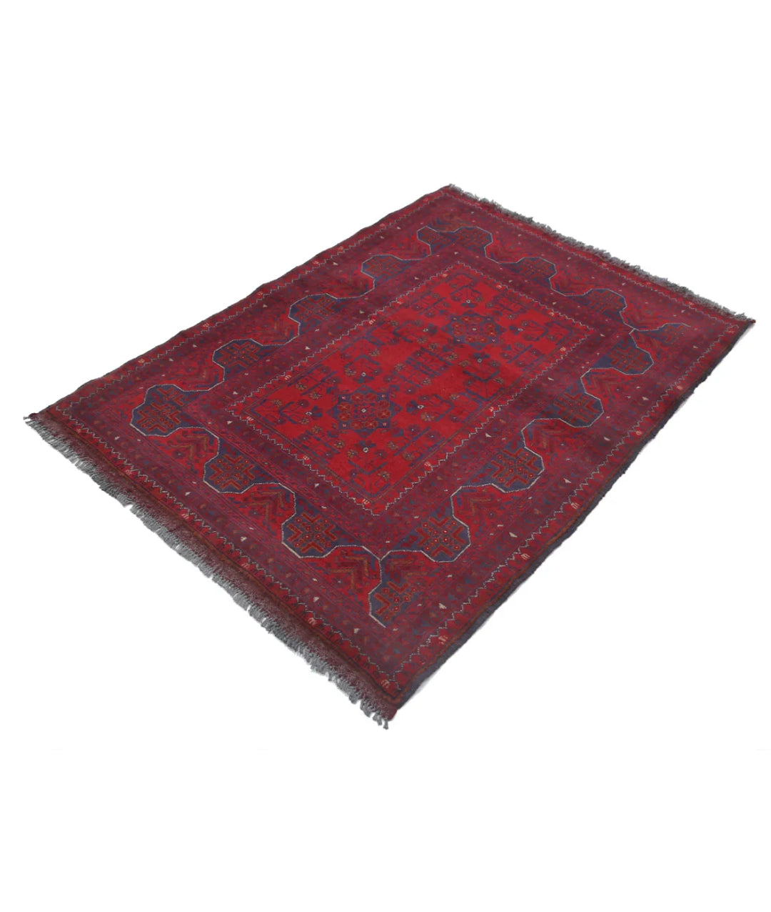 Afghan Khal Muhammadi Rug 3' 6" x 4' 10" Hand-Knotted | No. AT95066