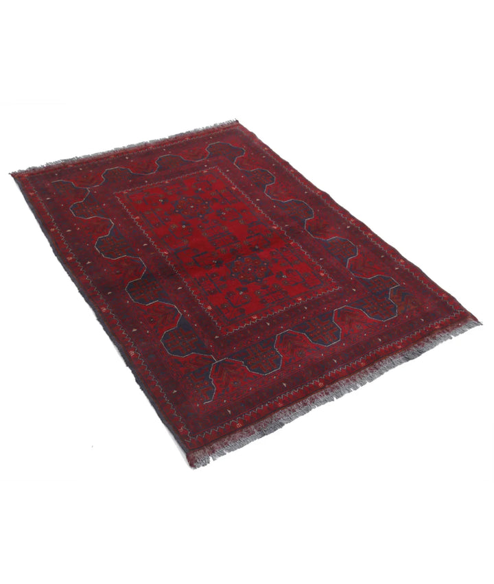 Afghan Khal Muhammadi Rug 3' 6" x 4' 10" Hand-Knotted | No. AT95066