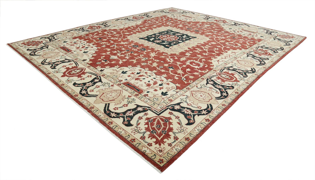 Pink Indian Ziegler Rug 11' 11" x 14' 8" Hand-Knotted | No. AT951630
