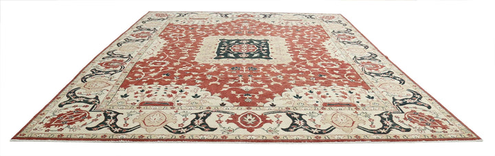 Pink Indian Ziegler Rug 11' 11" x 14' 8" Hand-Knotted | No. AT951630
