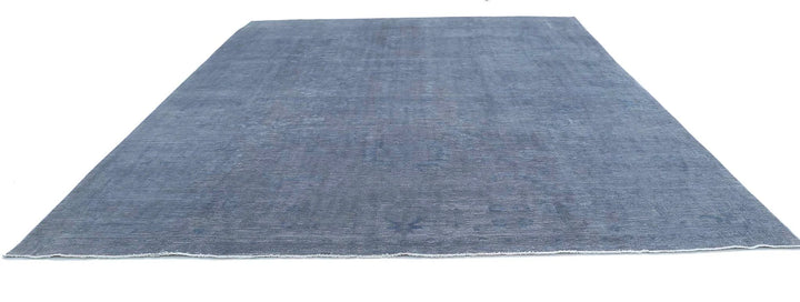 Grey Afghan Overdye Rug 11' 7" x 13' 9" Hand-Knotted | No. AT95168
