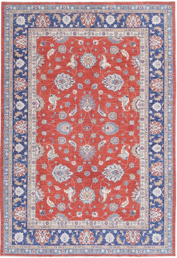 Afghan Ziegler Farhan Rug 6' 4" x 9' 5" Hand-Knotted | No. AT95232