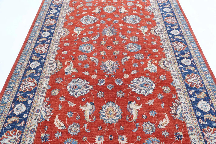 Afghan Ziegler Farhan Rug 6' 4" x 9' 5" Hand-Knotted | No. AT95232