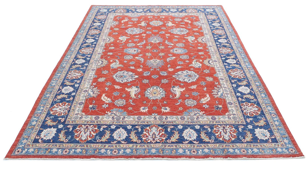Afghan Ziegler Farhan Rug 6' 4" x 9' 5" Hand-Knotted | No. AT95232