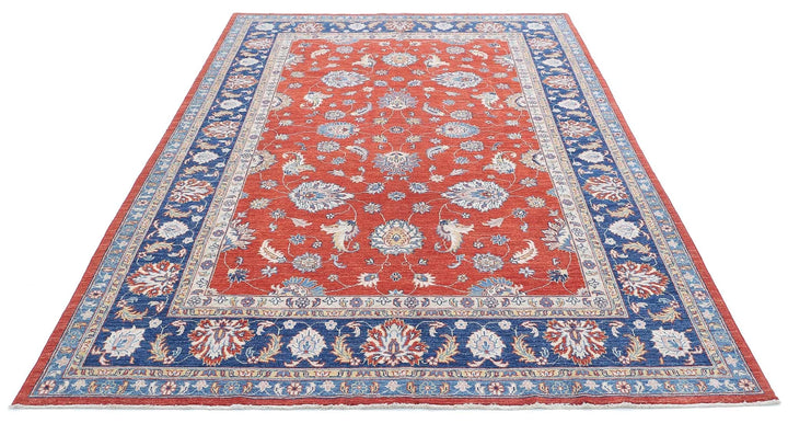 Afghan Ziegler Farhan Rug 6' 4" x 9' 5" Hand-Knotted | No. AT95232
