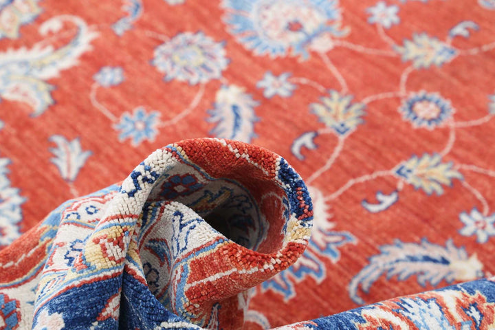 Afghan Ziegler Farhan Rug 6' 4" x 9' 5" Hand-Knotted | No. AT95232