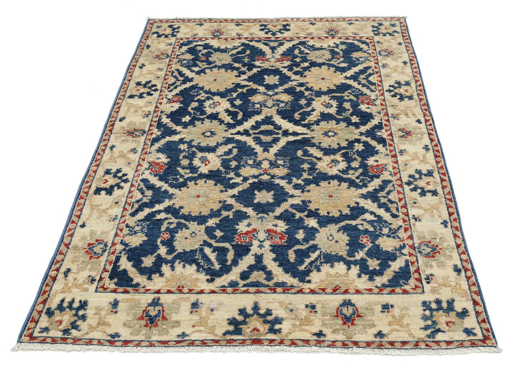Afghan Oushak Rug 4' 1" x 5' 10" Hand-Knotted | No. AT95242