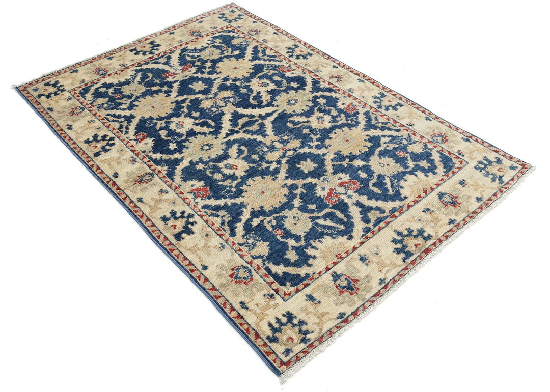 Afghan Oushak Rug 4' 1" x 5' 10" Hand-Knotted | No. AT95242