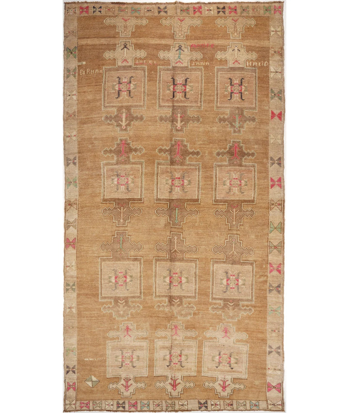 Turkish Kars Vintage Rug 7' 2" x 13' 10" Hand-Knotted | No. AT95342