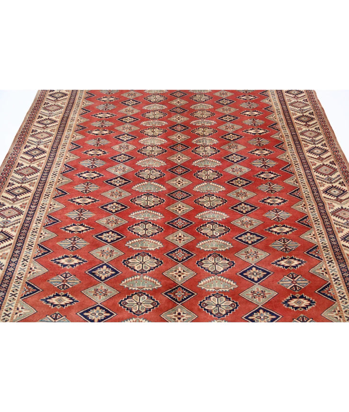 Afghan Tribal Shirvan Rug 6'3" x 8'9" Hand-Knotted | No. AT95415