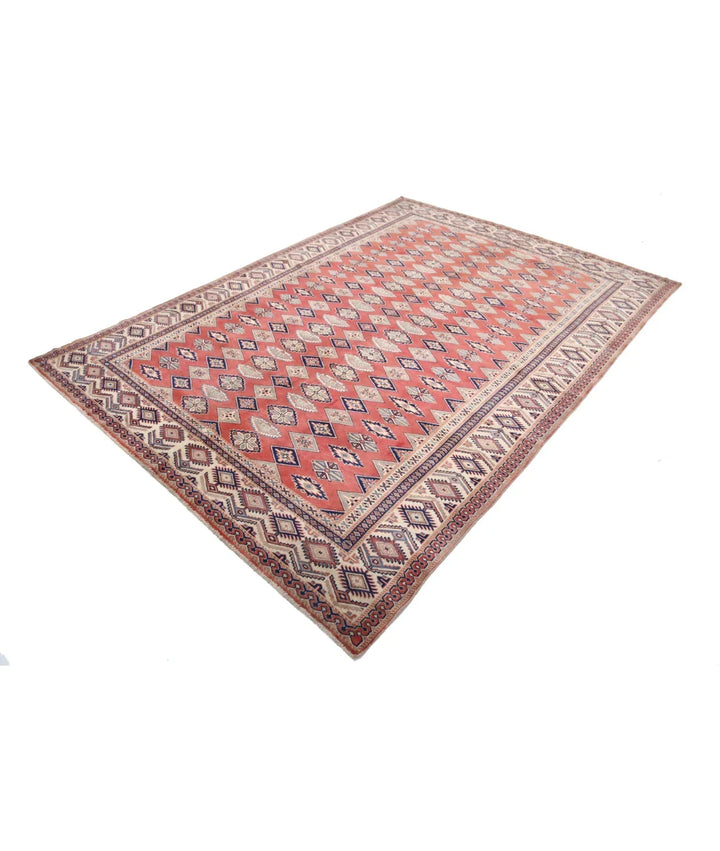 Afghan Tribal Shirvan Rug 6'3" x 8'9" Hand-Knotted | No. AT95415