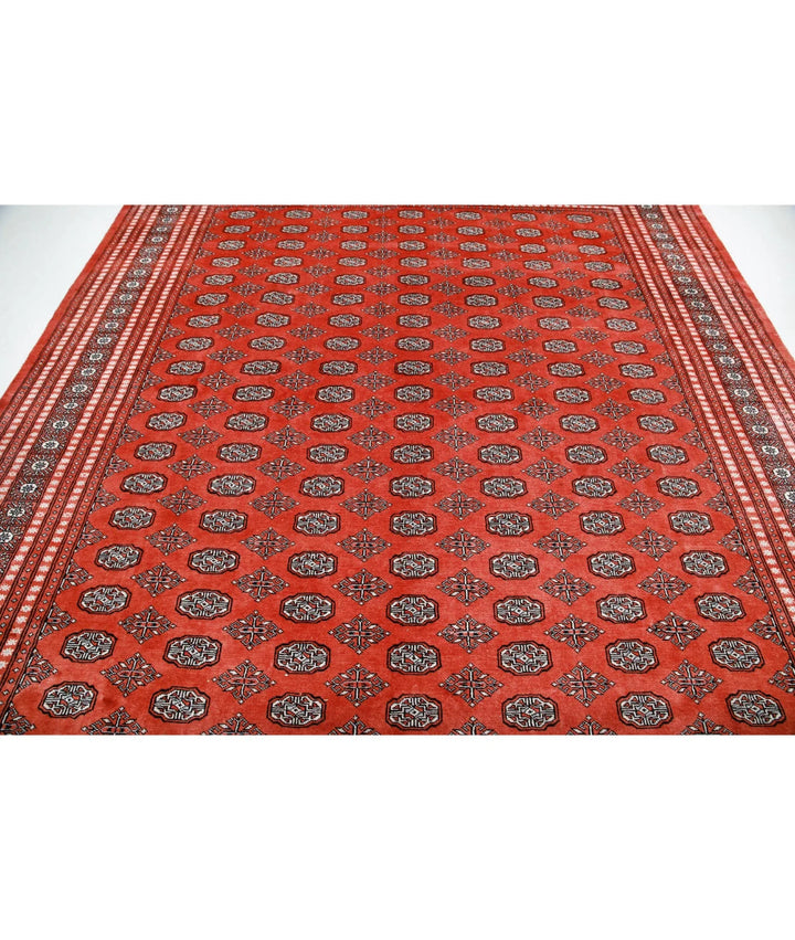 Pakistani Bokhara Rug 8' 11" x 11' 5" Hand-Knotted | No. AT95431